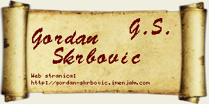 Gordan Škrbović vizit kartica